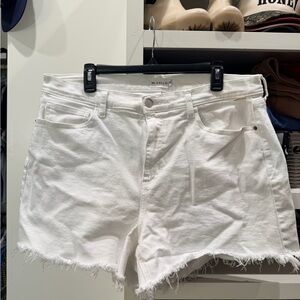 Cello White Frayed Hem Jean Shorts